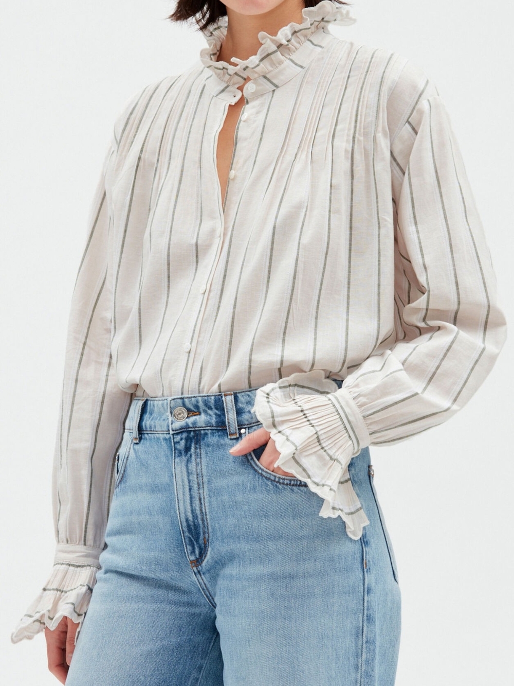 Claudie Pierlot Ruffled Blouse - NWT Sz 36